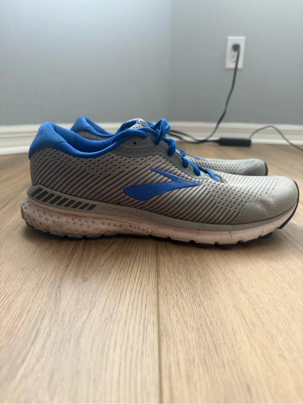 Brooks Men’s Adrenaline Running Shoes in Gray and Blue